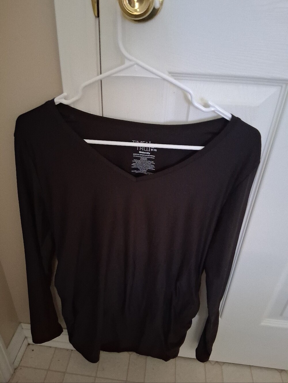 Women's Time and Tru long sleeve maternity shirt